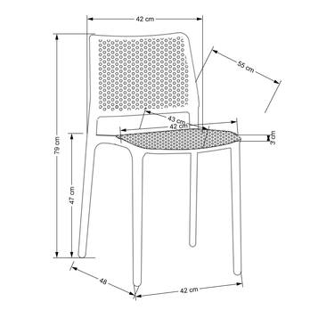 Jídelní židle  SCK-514 bílá 9