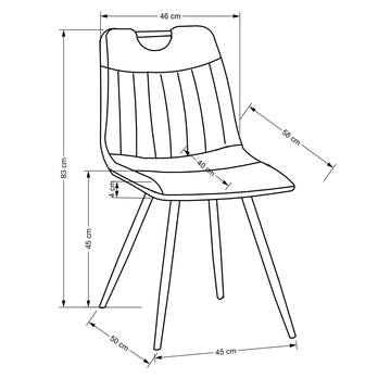 Jídelní židle  SCK-521 tmavě zelená 9