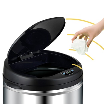 Bezdotykový koš SCOPE černá/stříbrná, 40 l 2