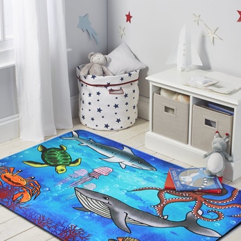Dětský koberec SEA WORLD vícebarevná, 77x117 cm 1