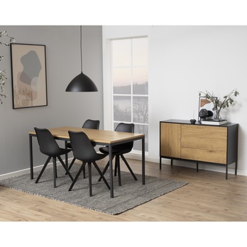 Komoda SEAFORD 120 matný divoký dub/matná černá 1
