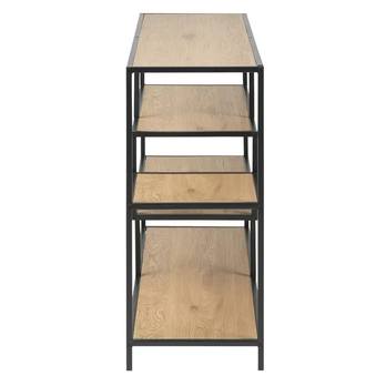 Regál SEANO černá/divoký dub, šířka 114 cm 3