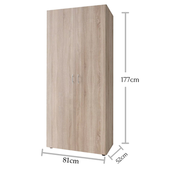 Šatní skříň SEBA 2 dub sonoma 3