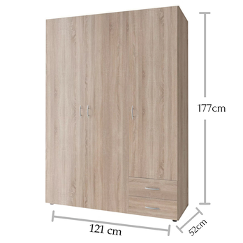 Šatní skříň SEBA 3 dub sonoma 4