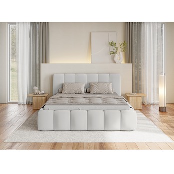 Postel s roštem SEDRIK stříbrná, 160x200 cm 4