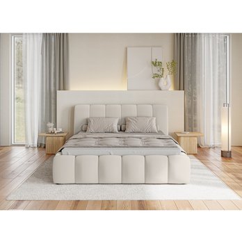 Postel s roštem SEDRIK krémová, 140x200 cm 4