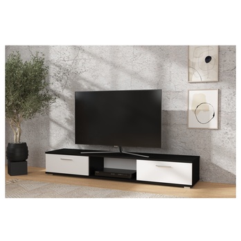 TV stolek SELLA černá matná/bílá matná 1