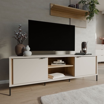TV komoda SERAVEL písková/dub mauvella 1