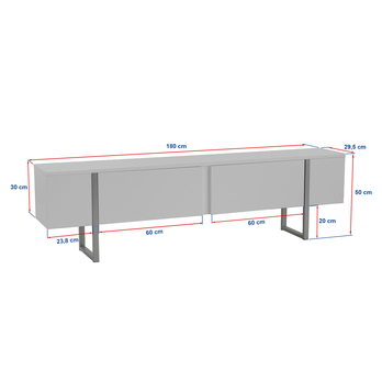 TV stolek SERENITY borovice atlantic/černá 7