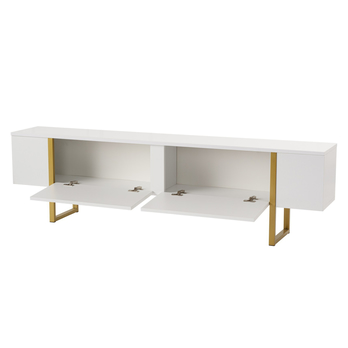 TV stolek SERENITY bílá/zlatá 2