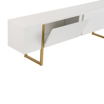 TV stolek SERENITY bílá/zlatá 3