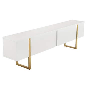 TV stolek SERENITY bílá/zlatá 4