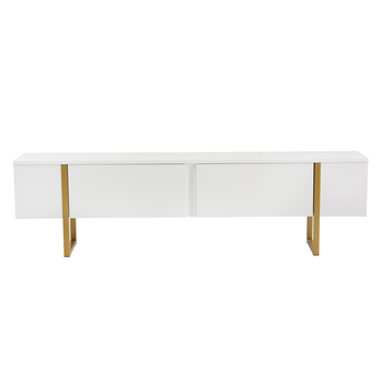 TV stolek SERENITY bílá/zlatá 5