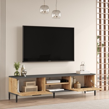TV komoda SESMO borovice atlantic/antracitová 2