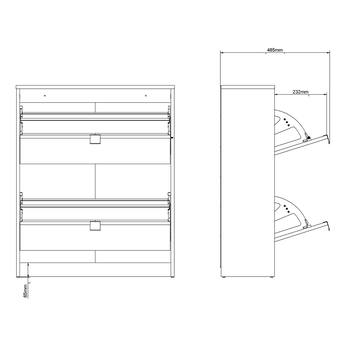 Botník SEVERNE 4 černá matná 8