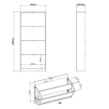 Botník SEVERNE 6 černá matná 9