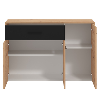 Komoda SHALINI I dub artisan/černá 2