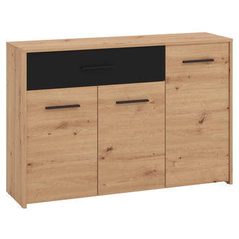 Komoda SHALINI I dub artisan/černá 3