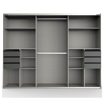 Šatní skříň se zrcadlem SHANIA III grafitová 2