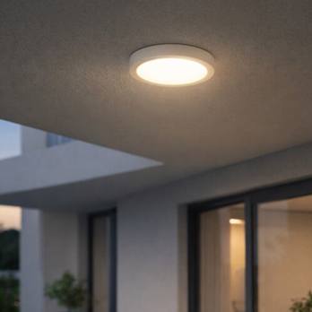 Venkovní stropní svítidlo SHAUN PLUS bílá, průměr 30 cm 1