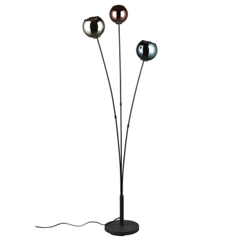Stojací lampa SHELDON černý kov/vícebarevné sklo 2