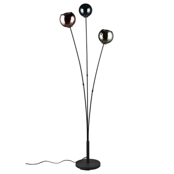 Stojací lampa SHELDON černý kov/vícebarevné sklo 3
