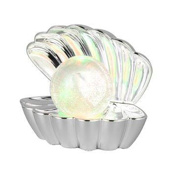 Stolní LED RGB lampa SHELLY třpyt/chrom 2