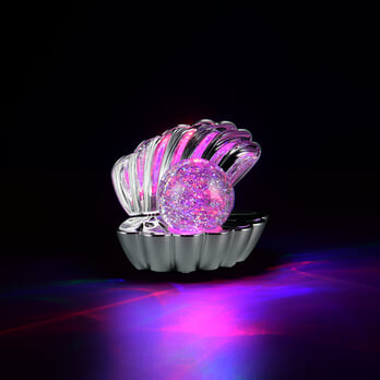 Stolní LED RGB lampa SHELLY třpyt/chrom 1