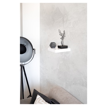 Nástěnná police SHELVY bílá vysoký lesk, šířka 24 cm 2