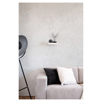 Nástěnná police SHELVY bílá vysoký lesk, šířka 24 cm 3