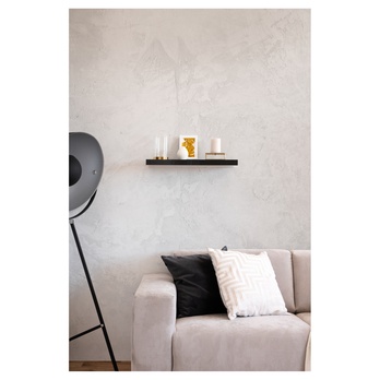 Nástěnná police SHELVY černá vysoký lesk, šířka 60 cm 3