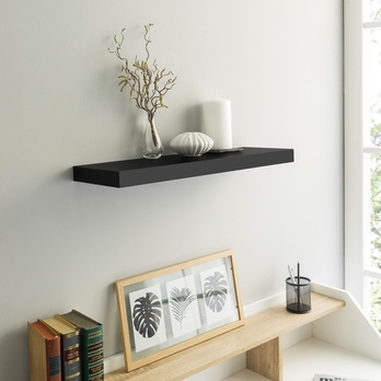 Nástěnná police SHELVY černá, šířka 60 cm 1