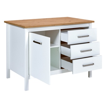 Kuchyňský ostrůvek SICILIA 1 bílá/dub artisan 2