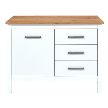 Kuchyňský ostrůvek SICILIA 1 bílá/dub artisan 3