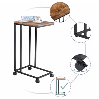 Přístavný stolek SIDE přírodní/černá 2