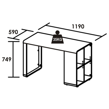 Psací stůl SIDON bílá/antracit 6