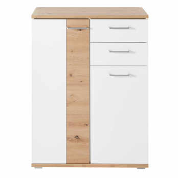 Botníková komoda SIGNO dub artisan/bílá matná 3