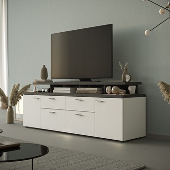 TV komoda SIKA matera/bílá 1