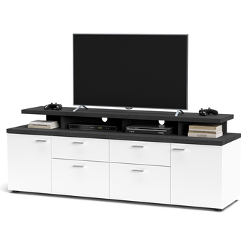 TV komoda SIKA matera/bílá 3