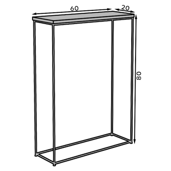 Konzolový stolek SILI bílá/beton 2