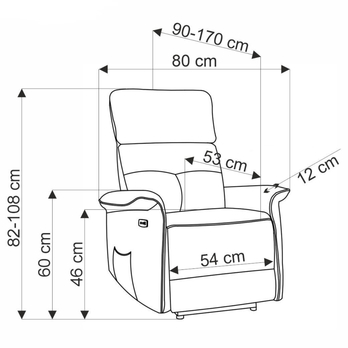 Relaxační křeslo SIMAR černá 11