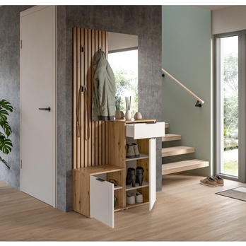 Předsíňová sestava SIMPLE bílá/dub artisan 7