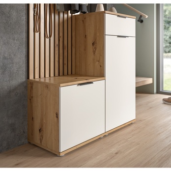 Předsíňová sestava SIMPLE bílá/dub artisan 8