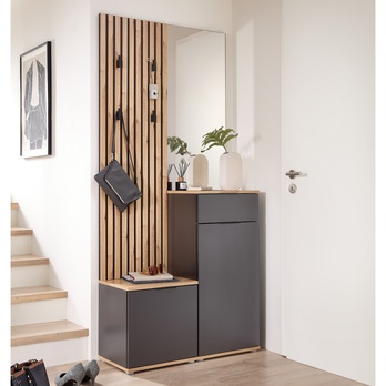 Předsíňová sestava SIMPLE šedá/dub artisan 1