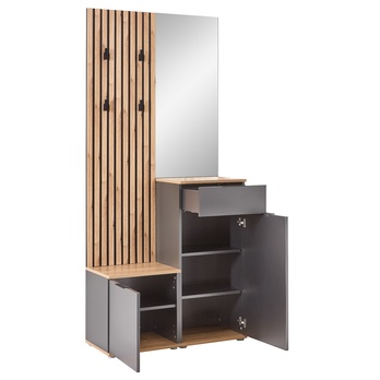 Předsíňová sestava SIMPLE šedá/dub artisan 2