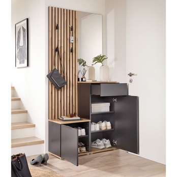 Předsíňová sestava SIMPLE šedá/dub artisan 6