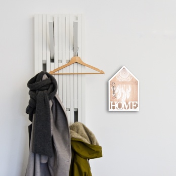 Skříňka na klíče SINAS bílá/dřevo 1