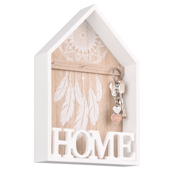 Skříňka na klíče SINAS bílá/dřevo 2