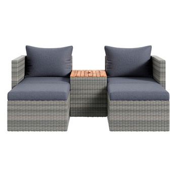 Balkonový set SINTRA akácie/tmavě šedá 1