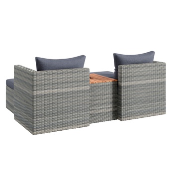 Balkonový set SINTRA akácie/tmavě šedá 2